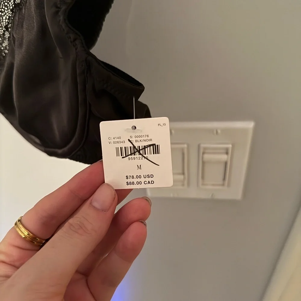 NWT By Anthropologie Satin Puff-Sleeve Underwire Bra